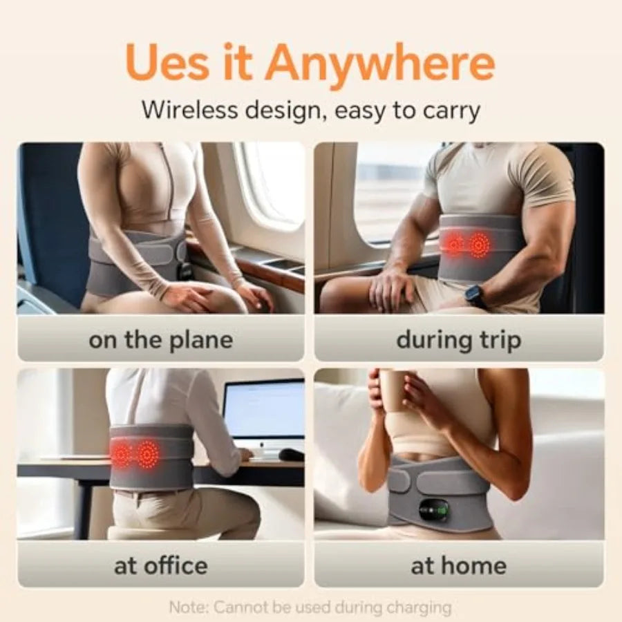 High Concerned Cordless Heating Pad for Back Massage with Vibration