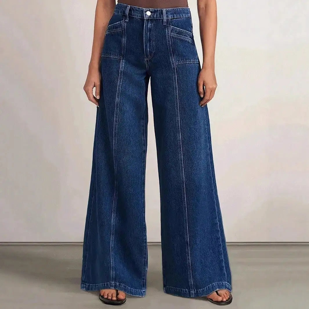Effortless Women Wide Leg Denim Jeans Everyday Comfort