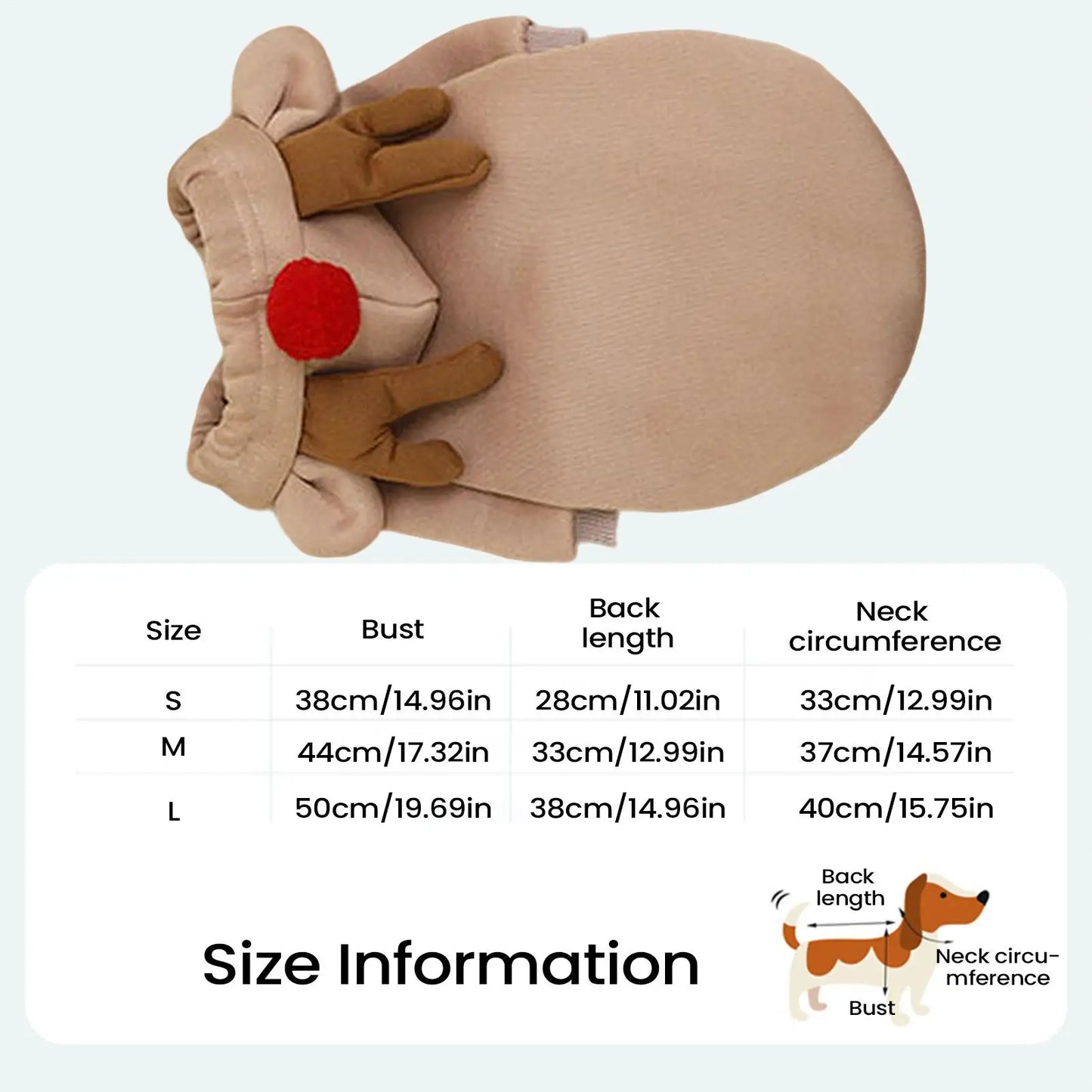 High-concerned Deer Costume For Dogs Festive 3D Reindeer Ears
