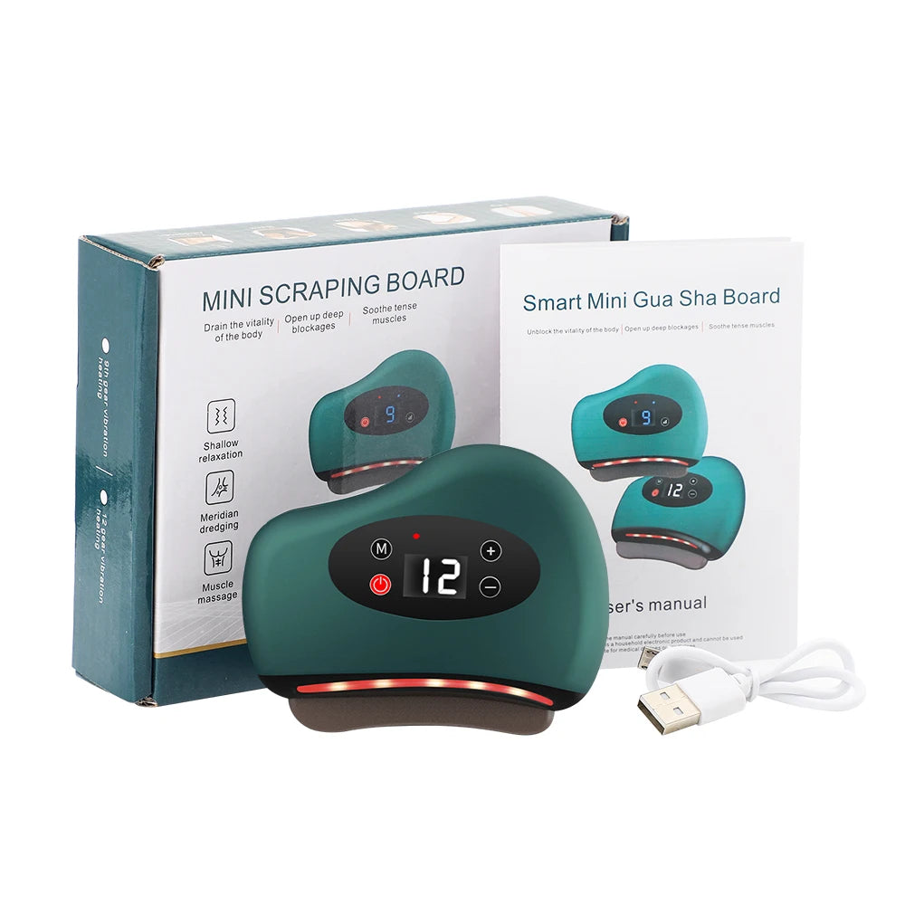 Electric Gua Sha Board Massage With Vibration Hot Compress