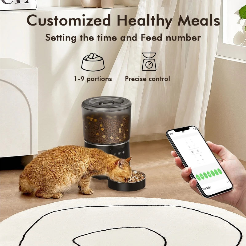 Smart Pet Feeder With Stainless Bowl Timed Feeding For Pets
