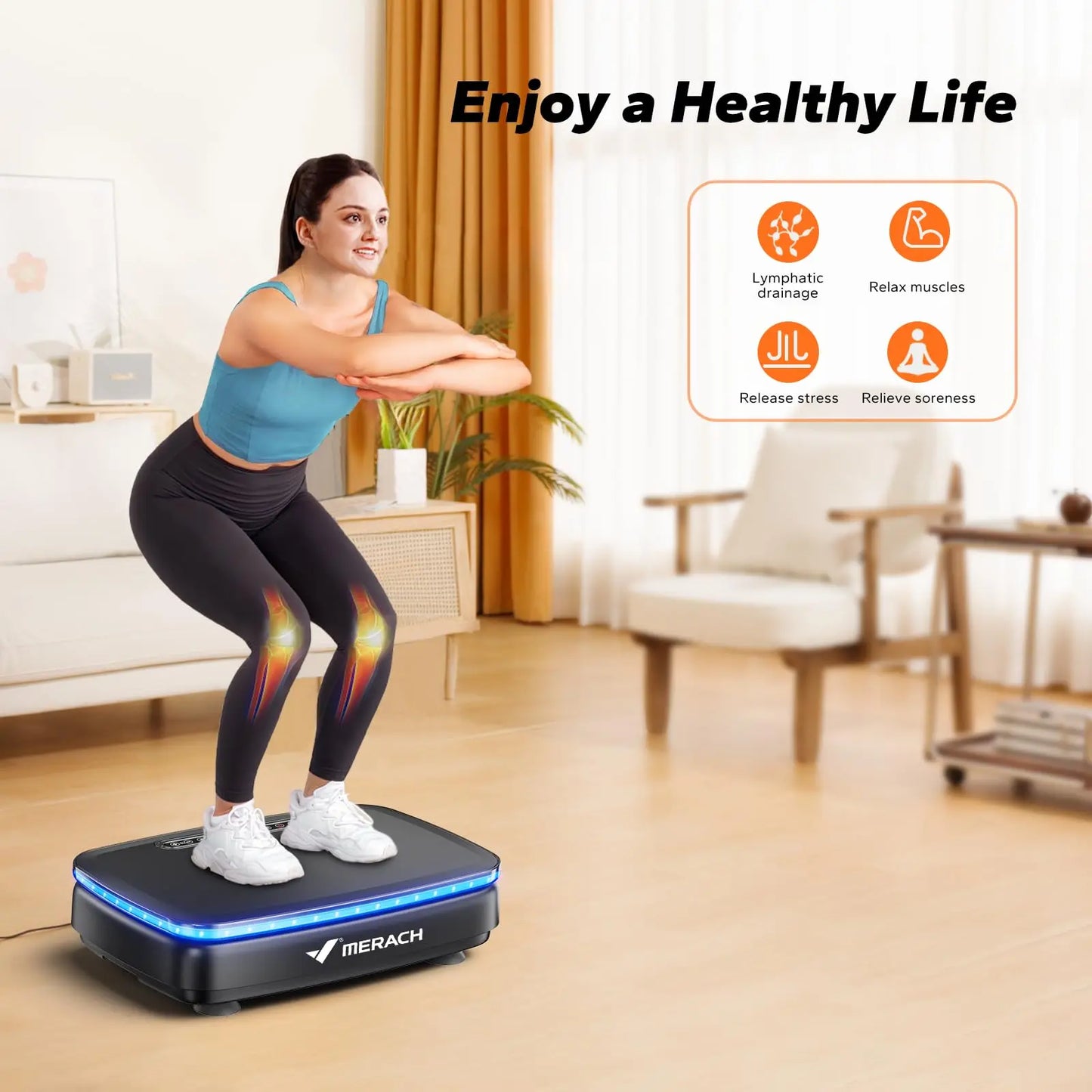 Merach Vibration Plate Exercise Machine With Remote Control