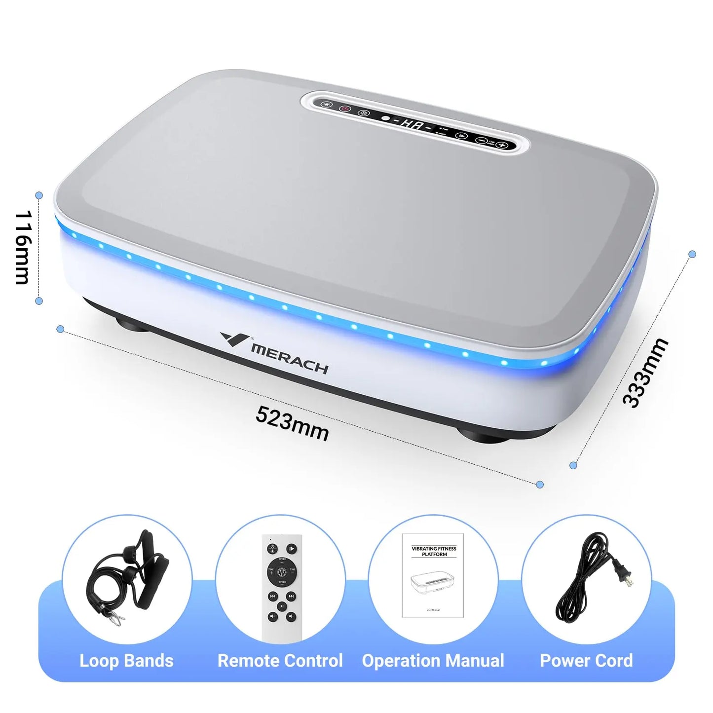 Merach Vibration Plate Exercise Machine With Remote Control