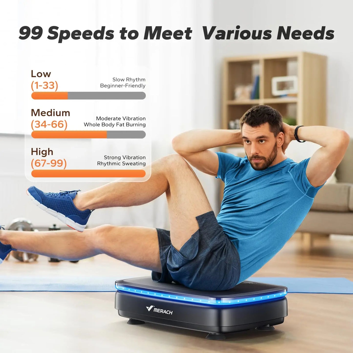 Merach Vibration Plate Exercise Machine With Remote Control