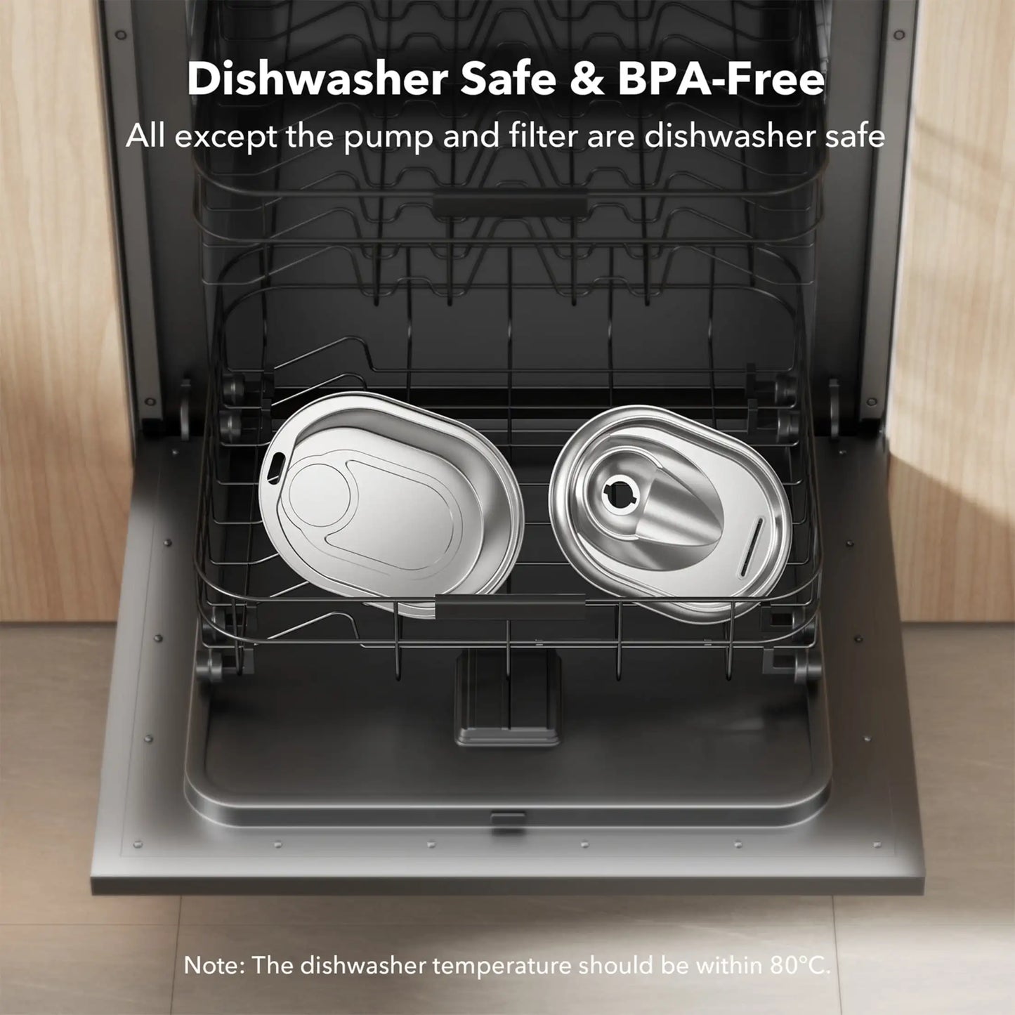 Stainless Steel Cat Water Fountain For Pet Hydration