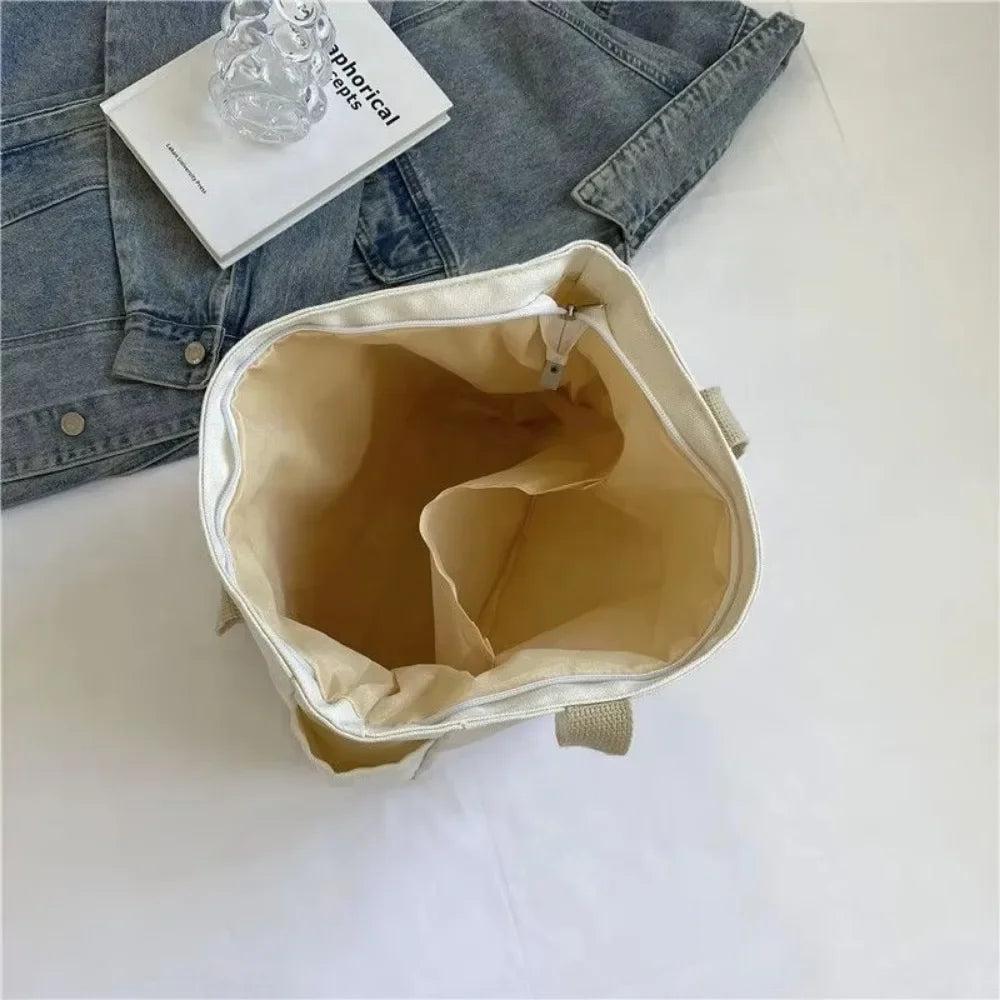 Canvas Tote Bag Large Capacity for Work and School Use