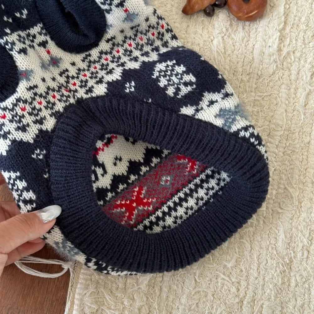 Zhejiang Christmas Hooded Sweater for Dogs and Cats Pet Clothes