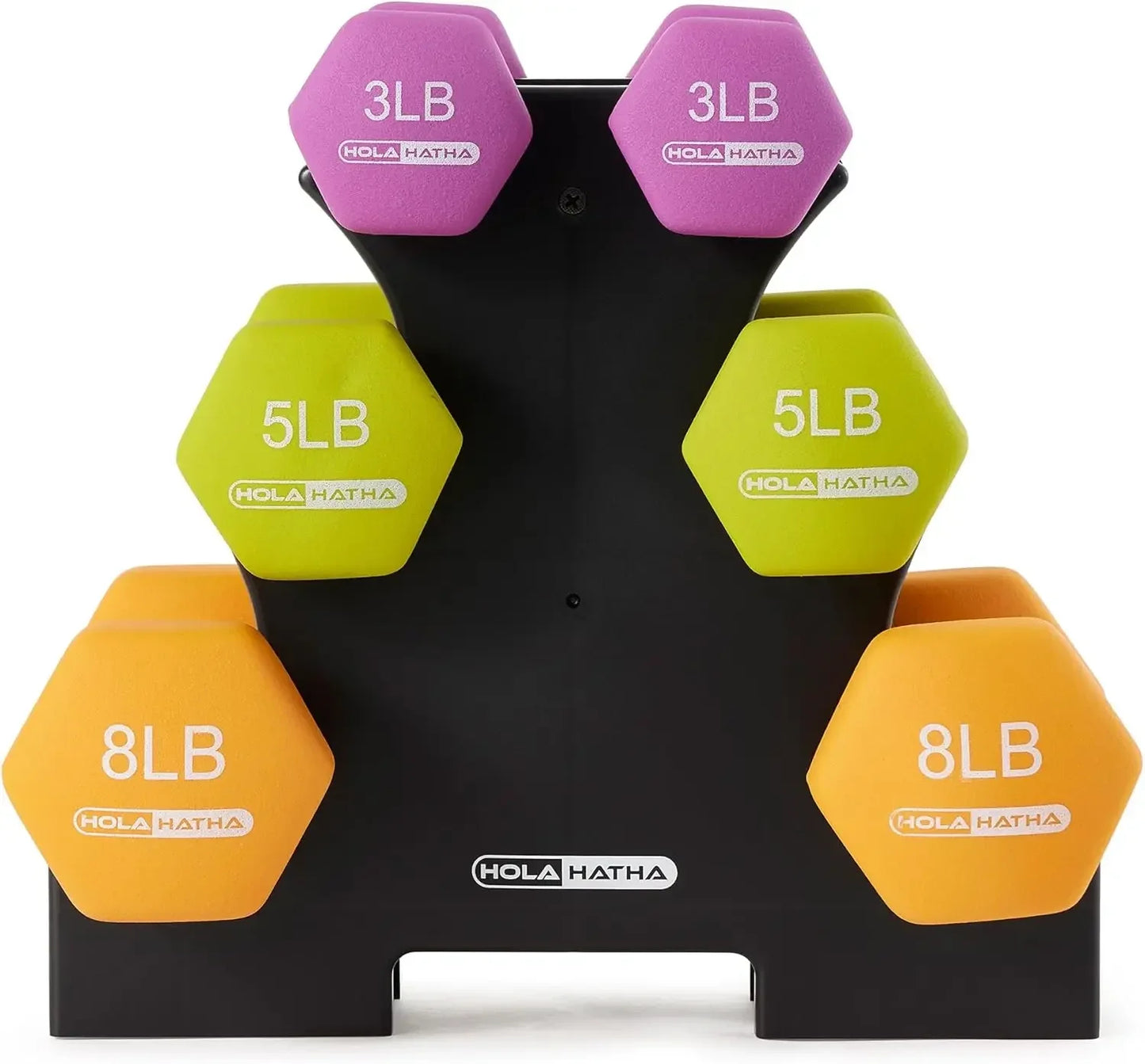 Neoprene Dumbbell Set With Rack For Home Workouts Toning