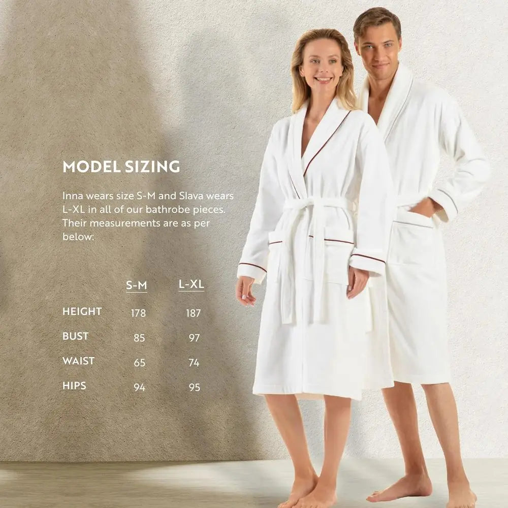 Craft of Weaving Luxury Turkish Cotton Bathrobes Unisex Spa Wear