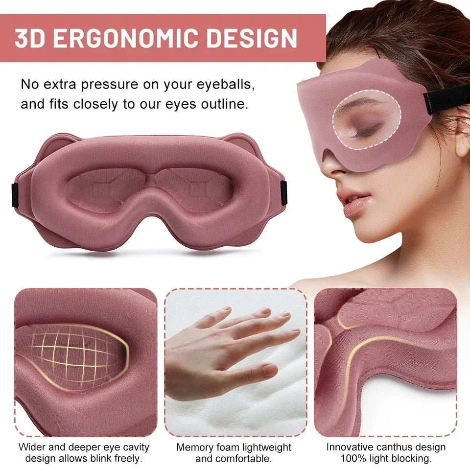 3D Travel Sleeping Mask Eyepatch Blindfold For Sleep