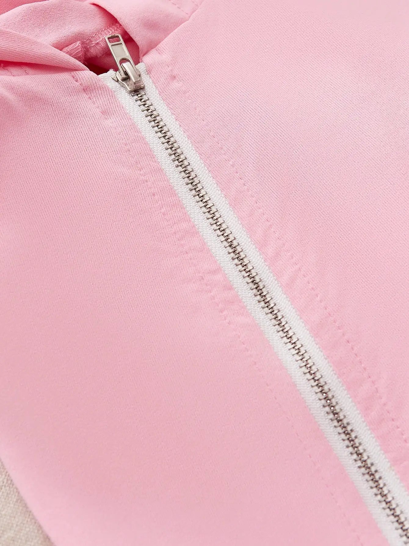 Women's Pink Zipper Hoodie and Jogger Sportswear Set