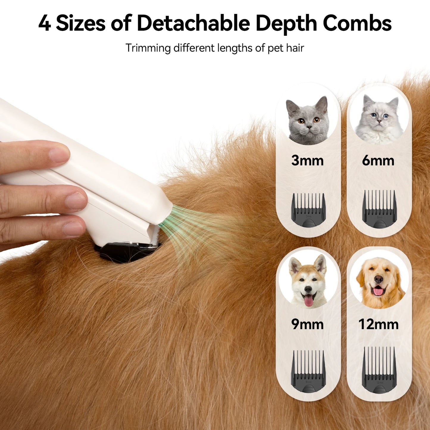 Amicura P1 Pet Grooming Vacuum And Hair Dryer With 5 Tools Dog Clipper