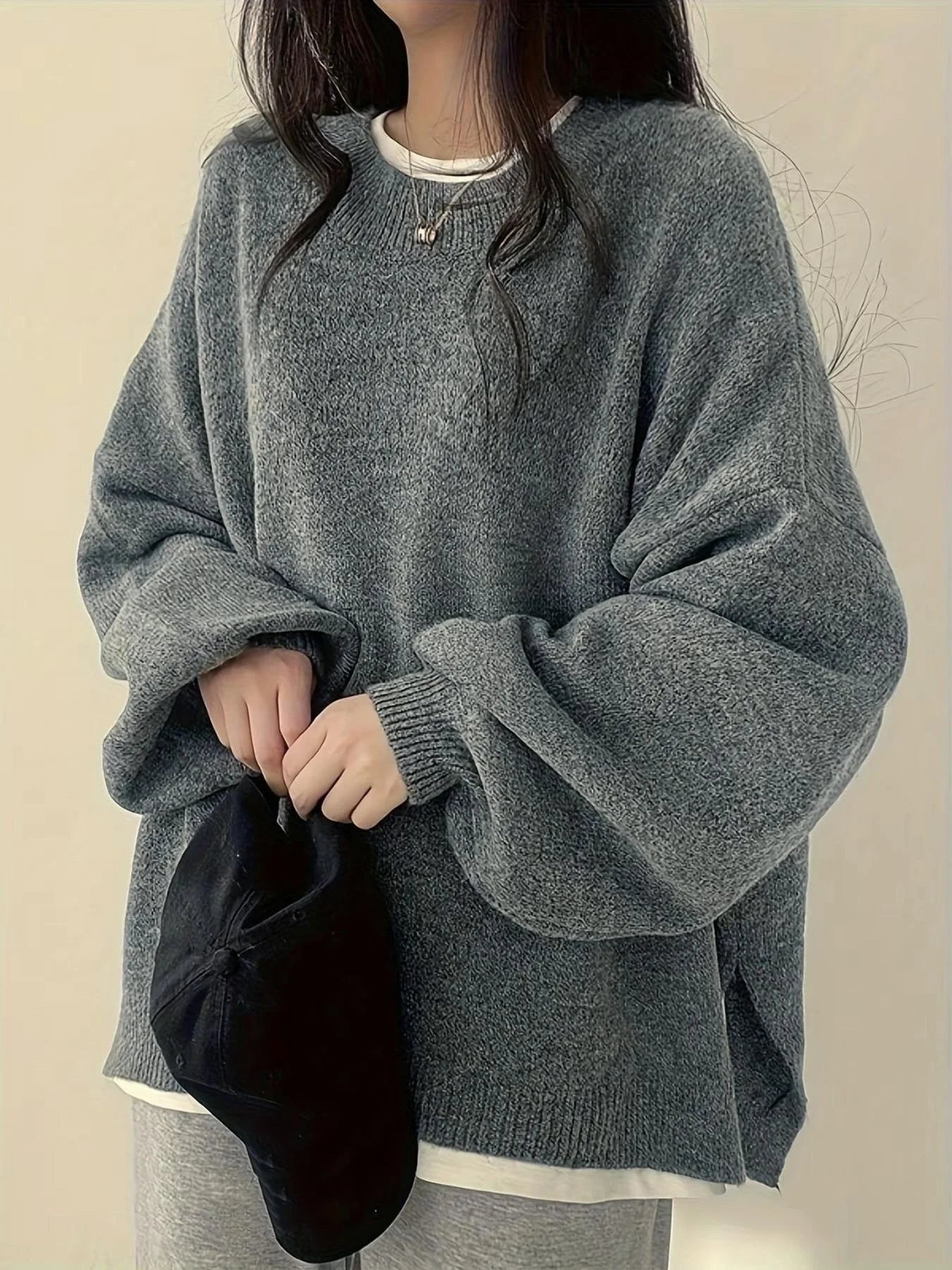 Plus Size Women's Sweater Pullover Loose Fitting Knitwear For Fall