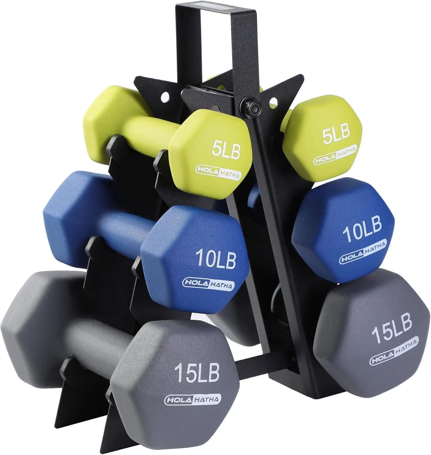 Neoprene Dumbbell Set With Rack For Home Workouts Toning