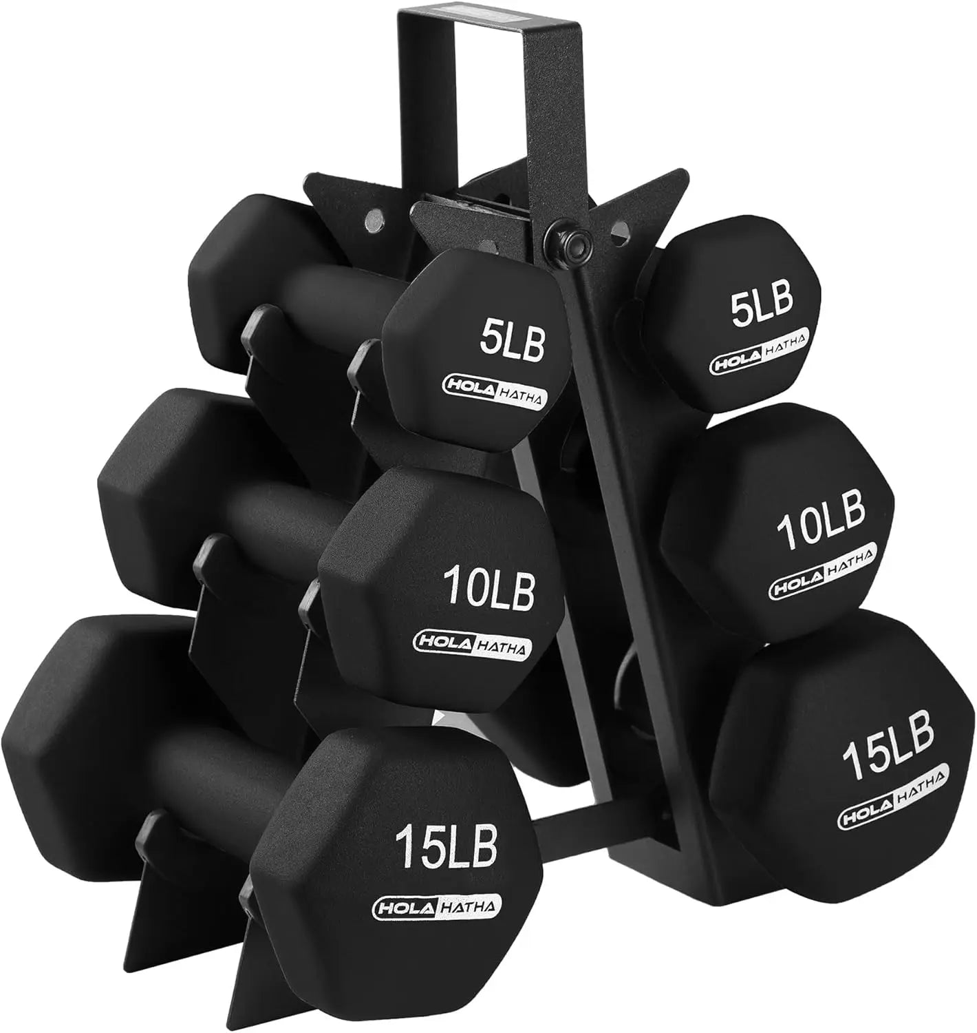 Neoprene Dumbbell Set With Rack For Home Workouts Toning