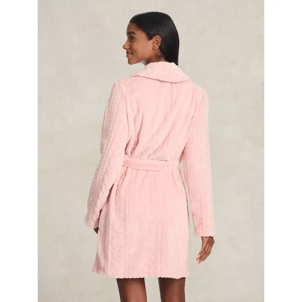 Craft of Weaving Plush Robe With Pockets Waist Tie