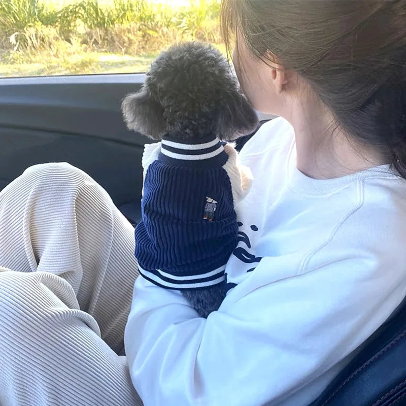 Guangdong Cute Embroidered Pet Baseball Jacket For Dogs And Cats