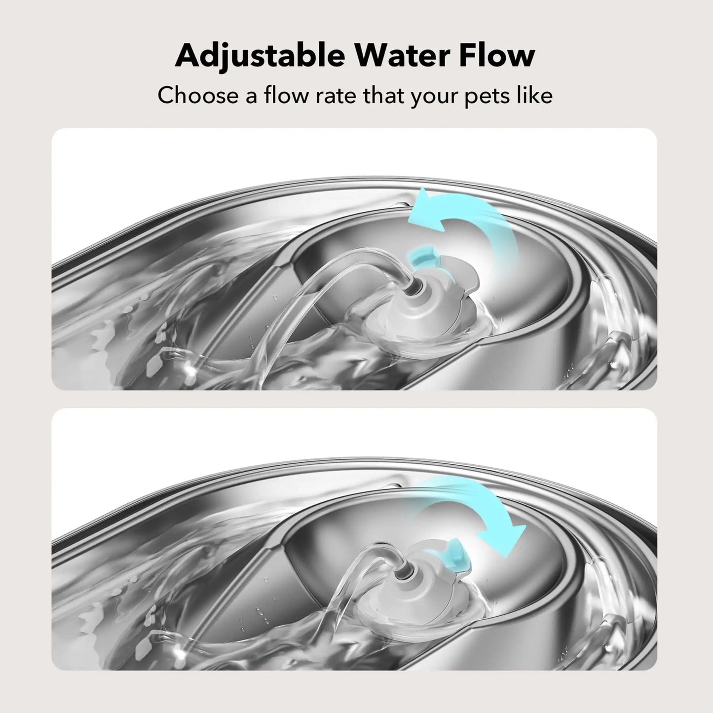 Stainless Steel Cat Water Fountain For Pet Hydration