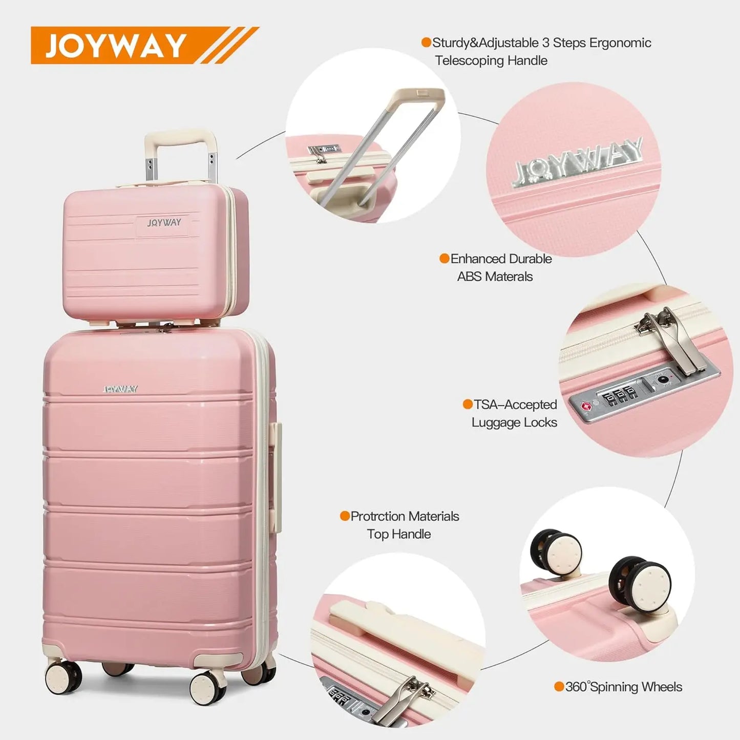 Joyway Travel Luggage Sets Stylish Carry On And Checked Suitcases