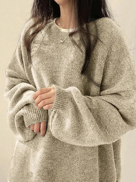 Plus Size Women's Sweater Pullover Loose Fitting Knitwear For Fall