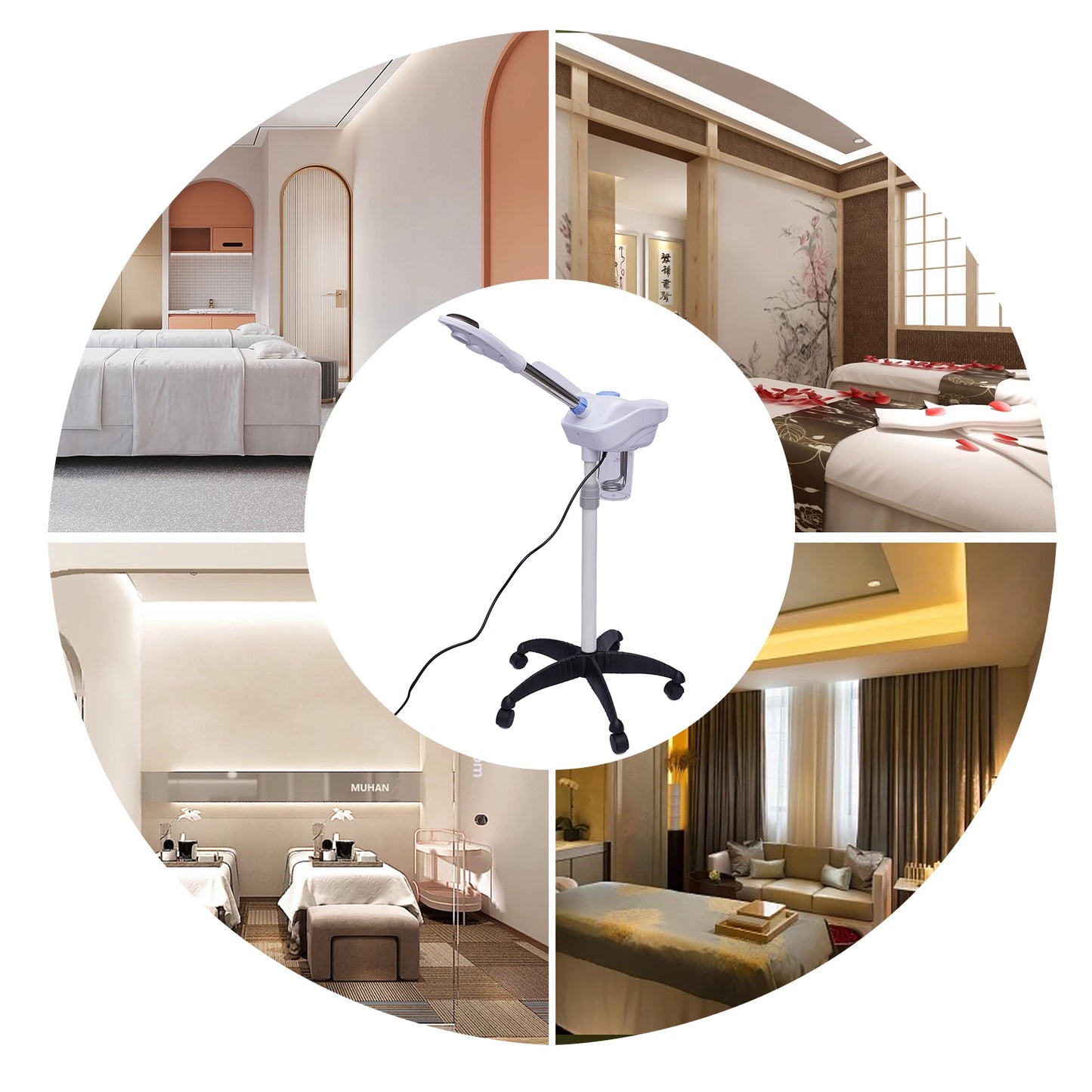 Professional Facial Steamer With Hot Mist Rotating Nozzle