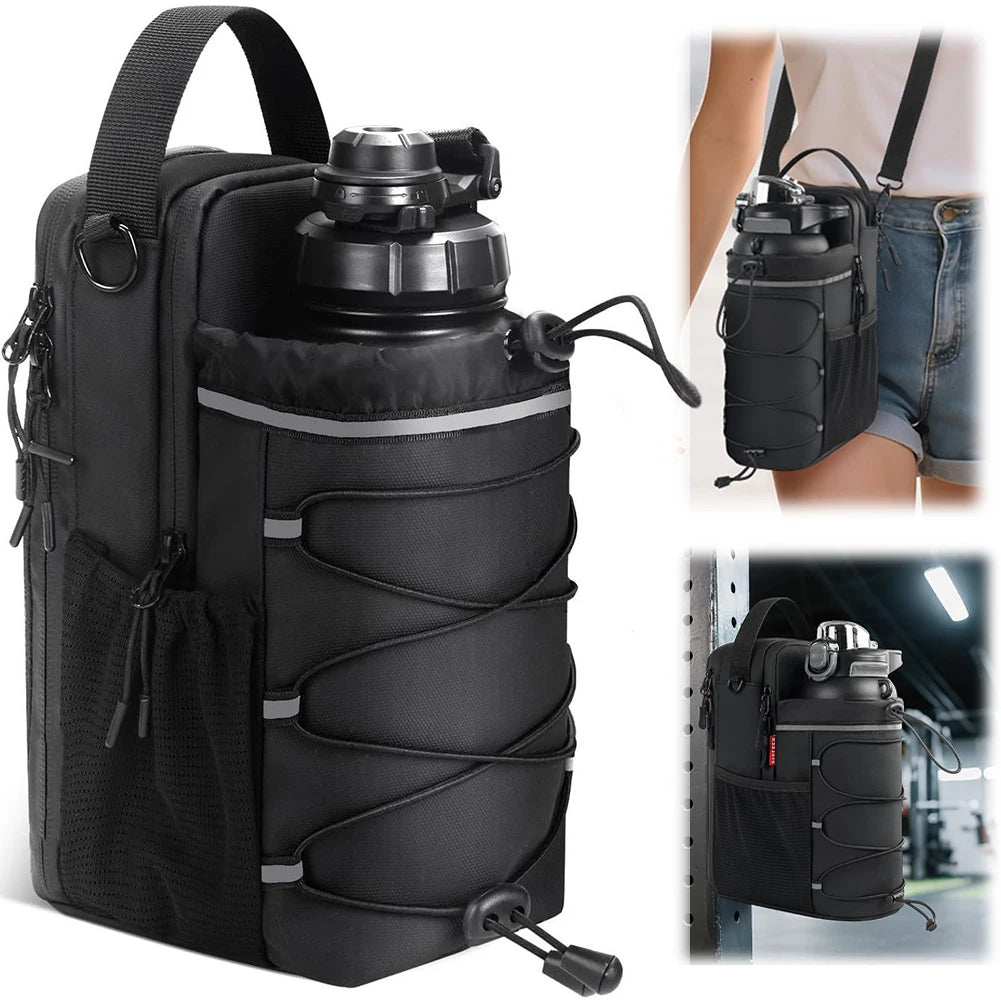 Shunmaii Magnetic Gym Bag With Sling Pocket Bottle Holder Crossbody