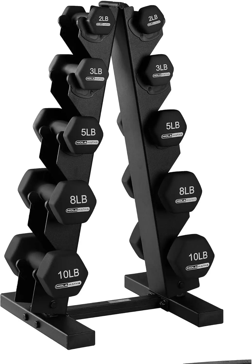 Neoprene Dumbbell Set With Rack For Home Workouts Toning