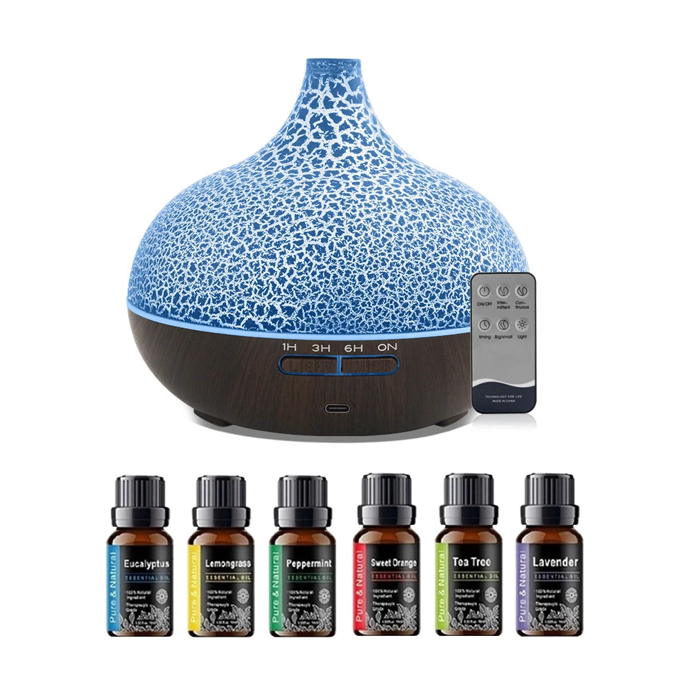 Miflame Ultrasonic Humidifier Aromatherapy Diffuser With LED Lights