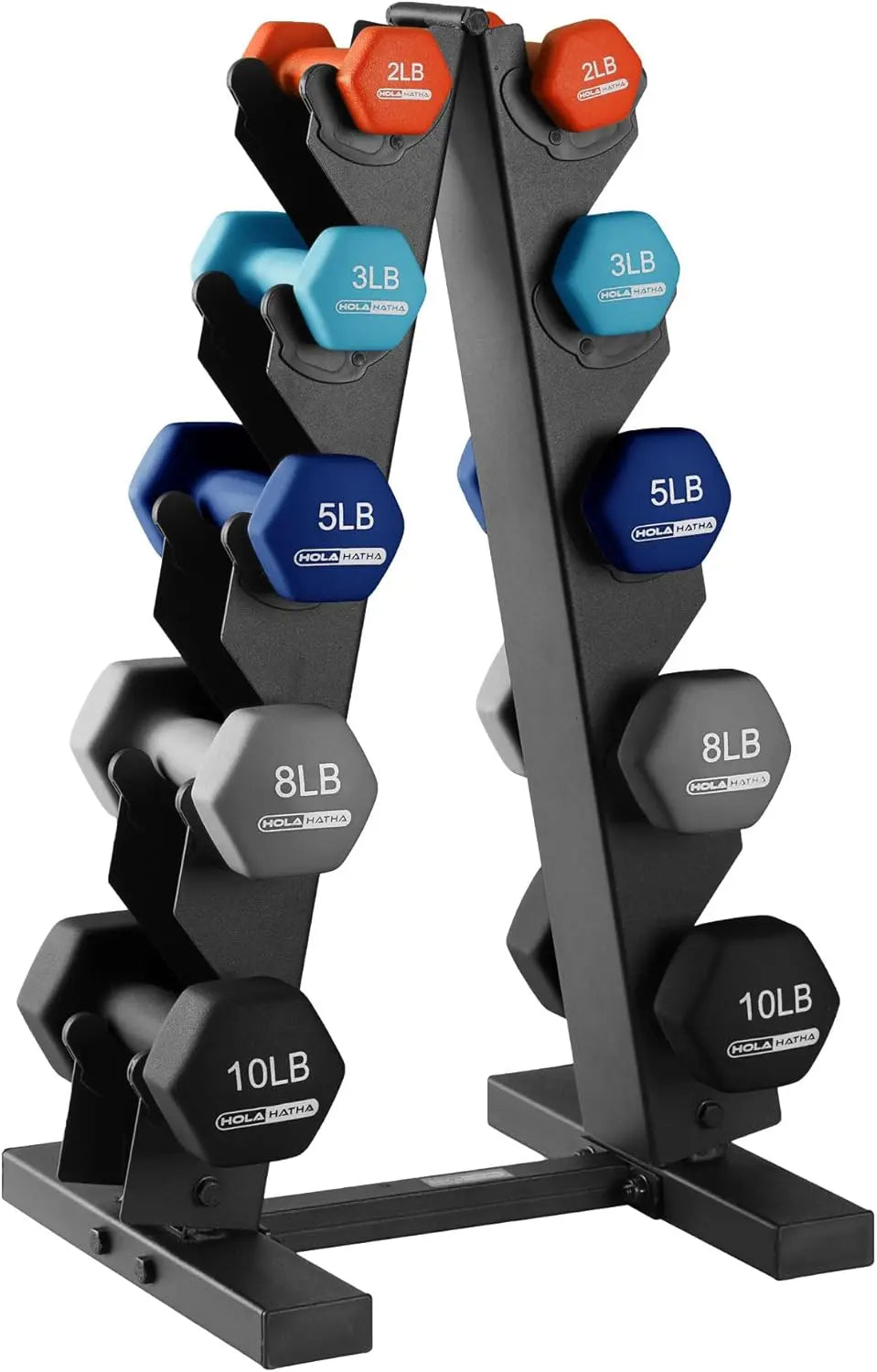 Neoprene Dumbbell Set With Rack For Home Workouts Toning