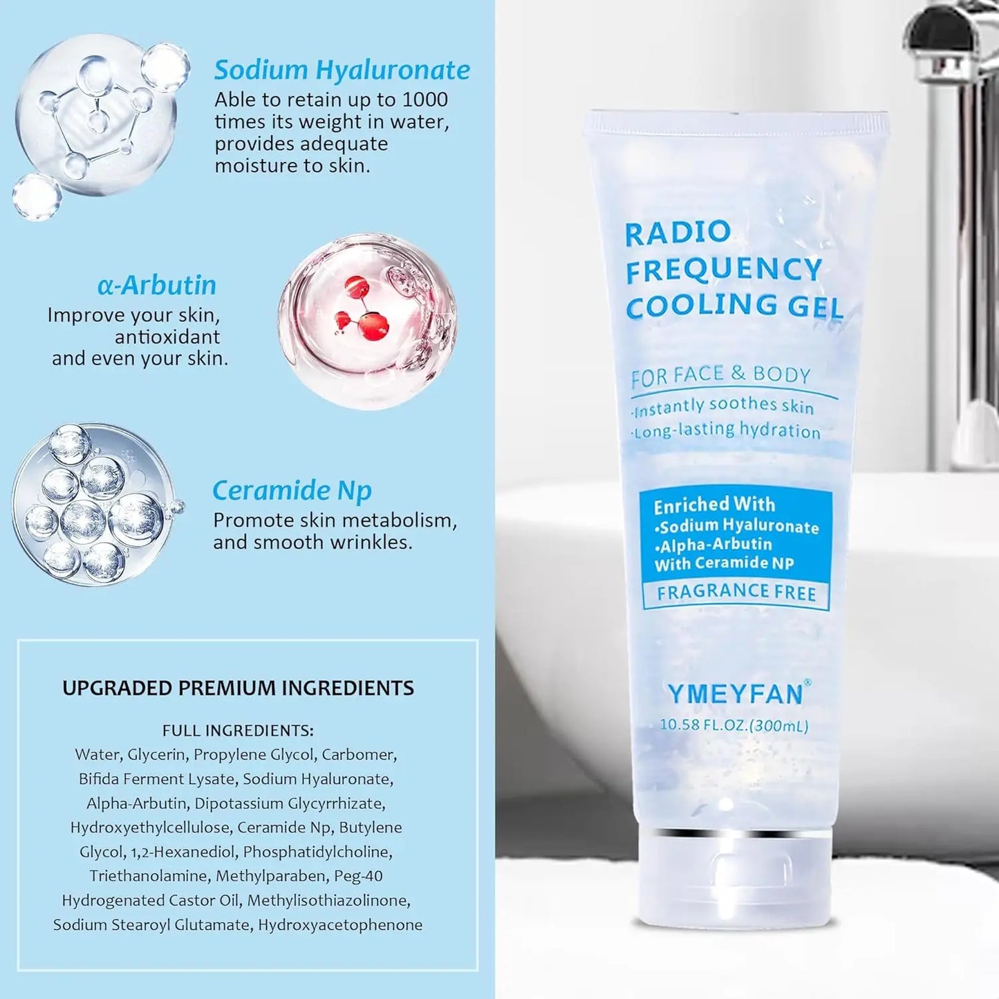 Cooling Gel For IPL Hair Removal Hyaluronic Conductive Gel