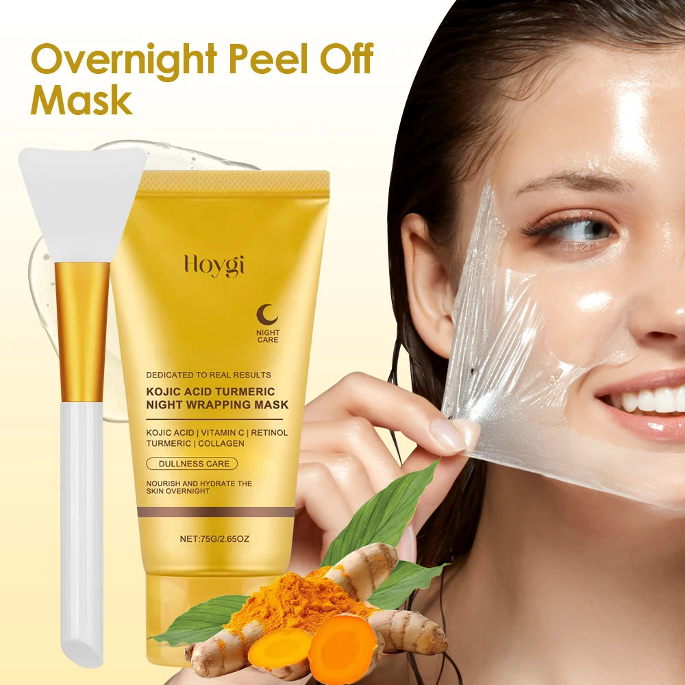 Kojic Acid Turmeric Nightly Peel Off Mask For Glowing Skin
