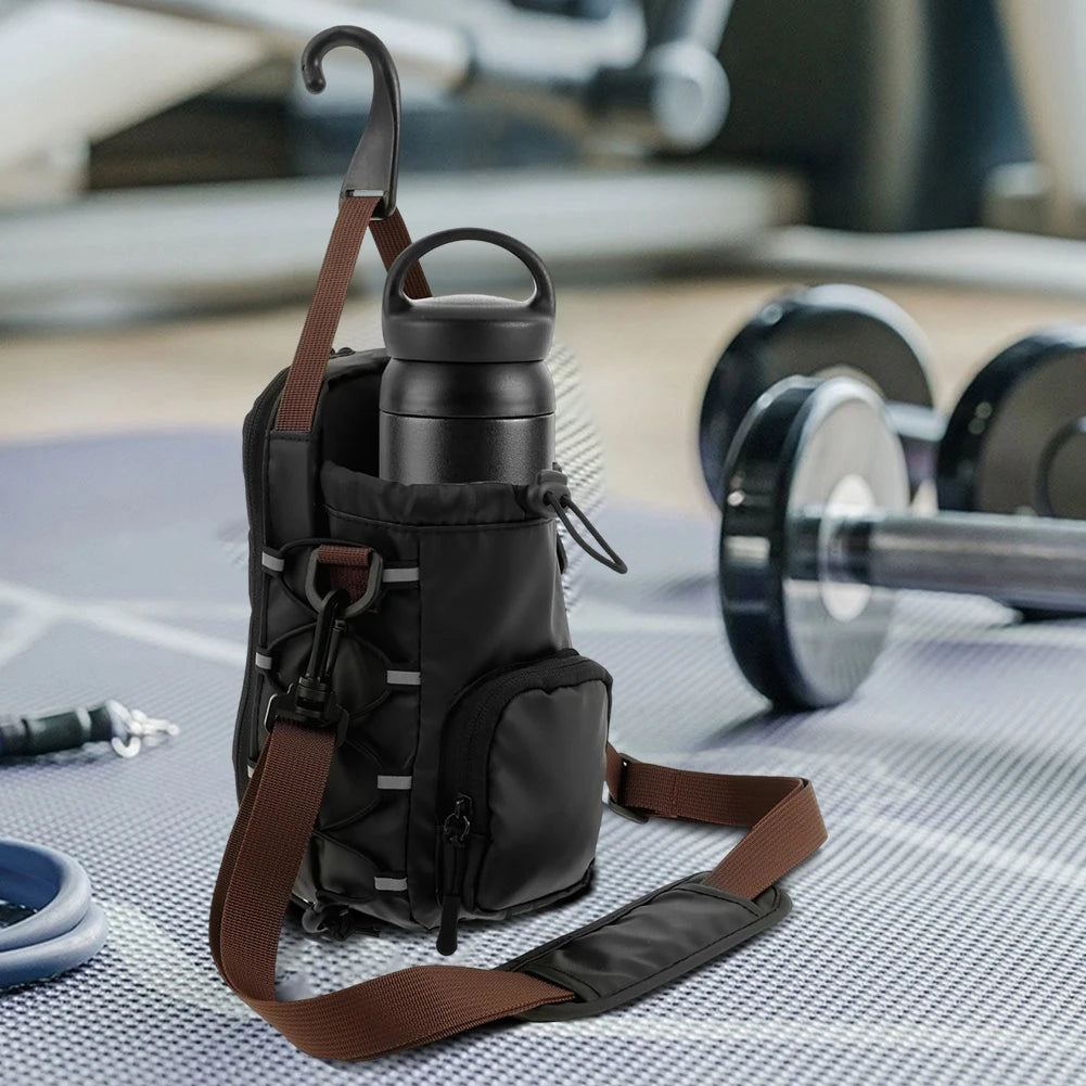 APWIKOGER Magnetic Gym Chest Pouch With Water Bottle Carrier