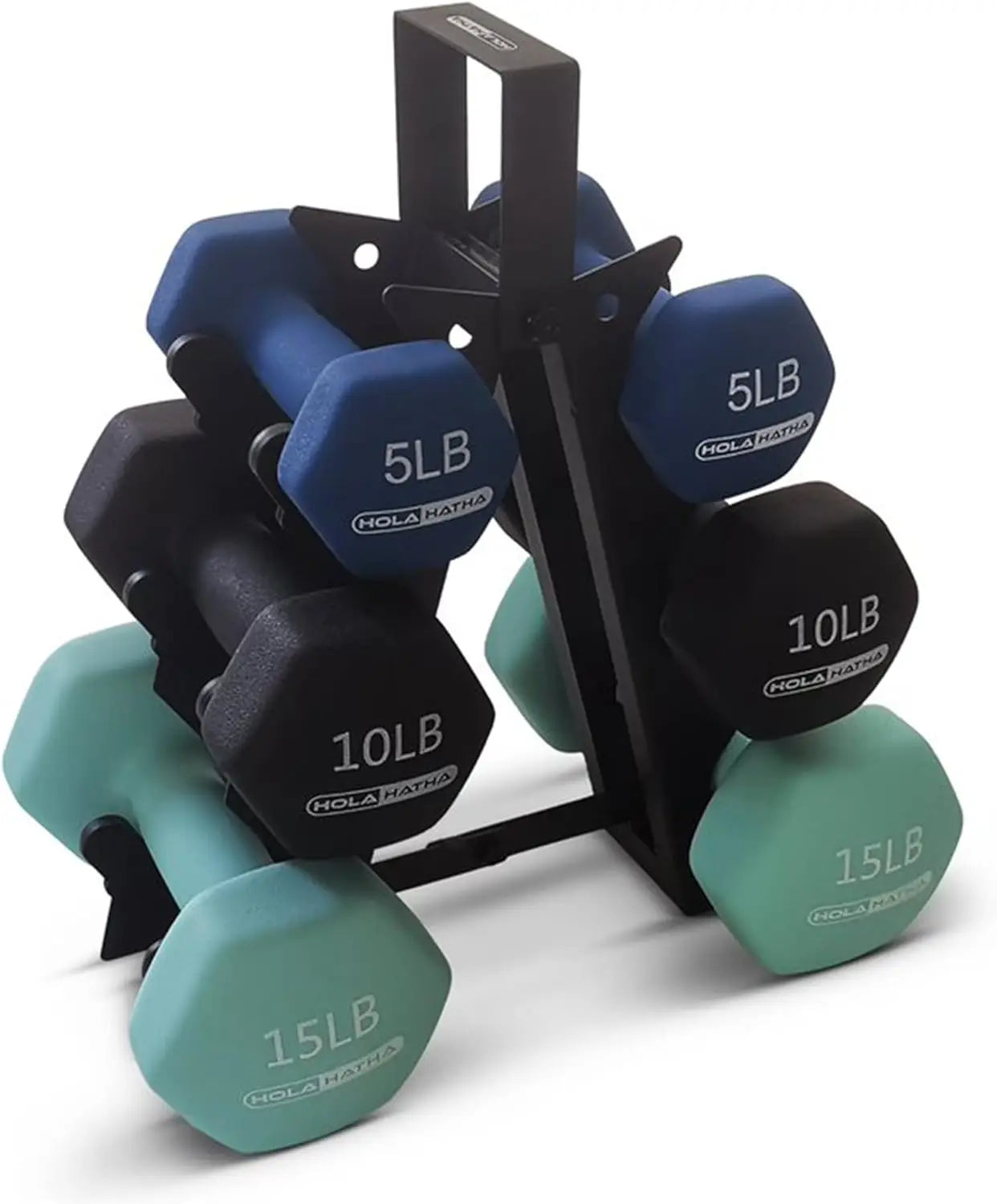 Neoprene Dumbbell Set With Rack For Home Workouts Toning