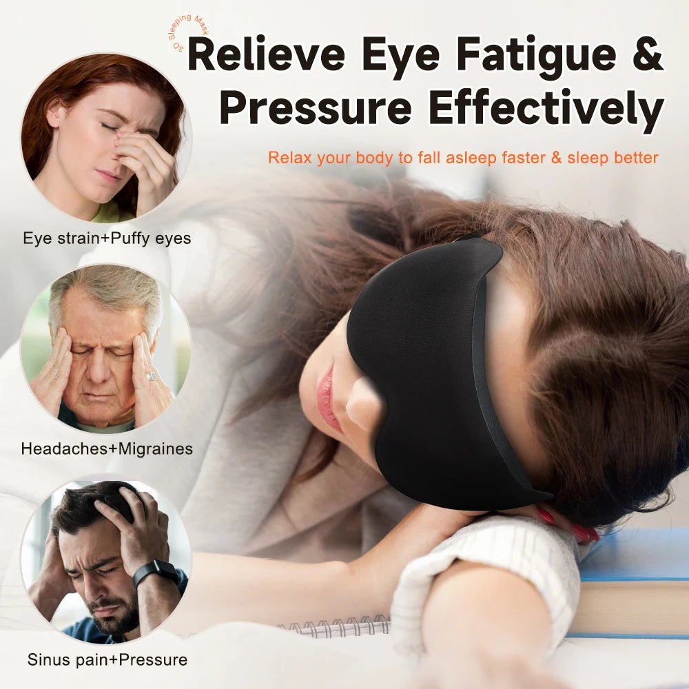 3D Travel Sleeping Mask Eyepatch Blindfold For Sleep