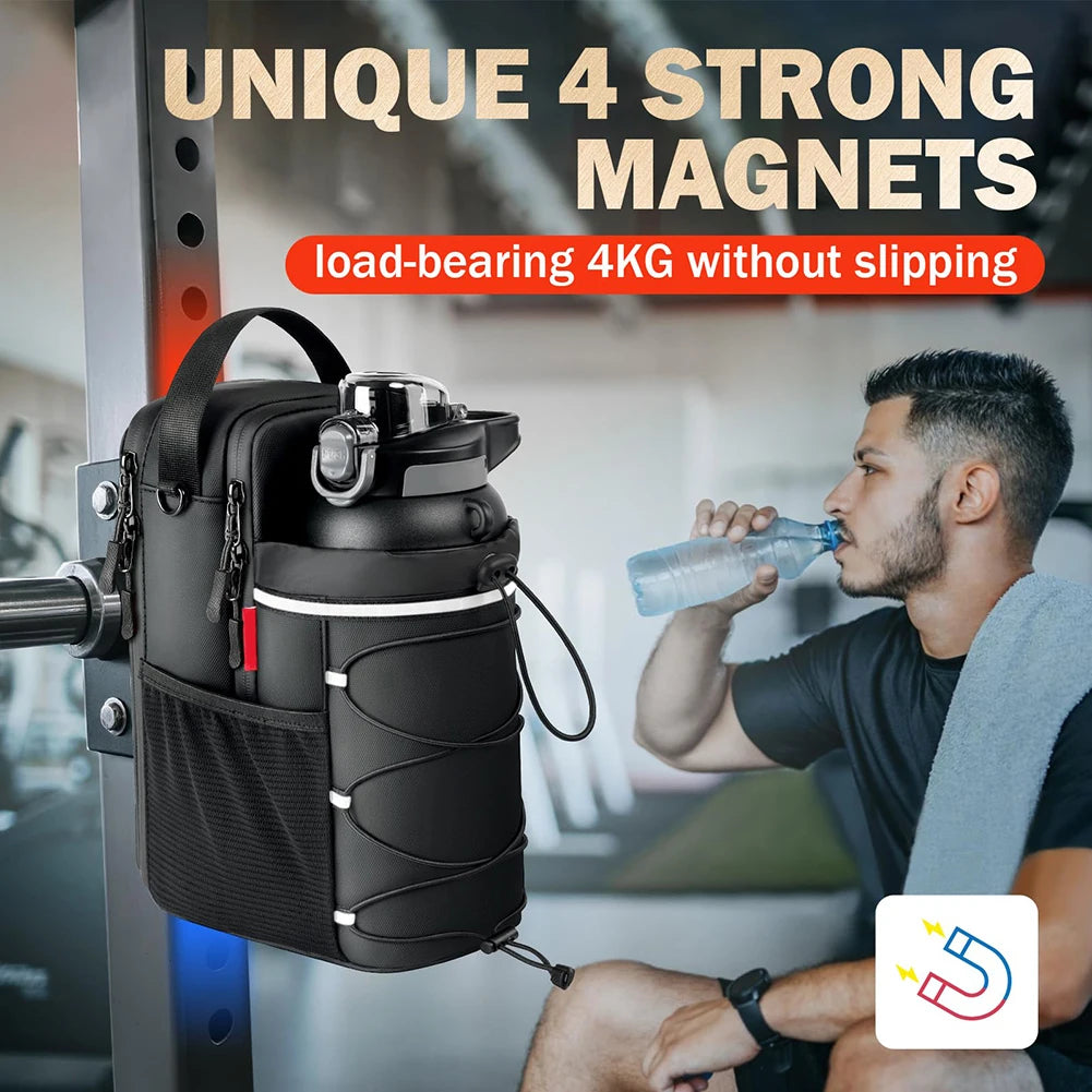 Shunmaii Magnetic Gym Bag Sling Bottle Holder Crossbody Bag