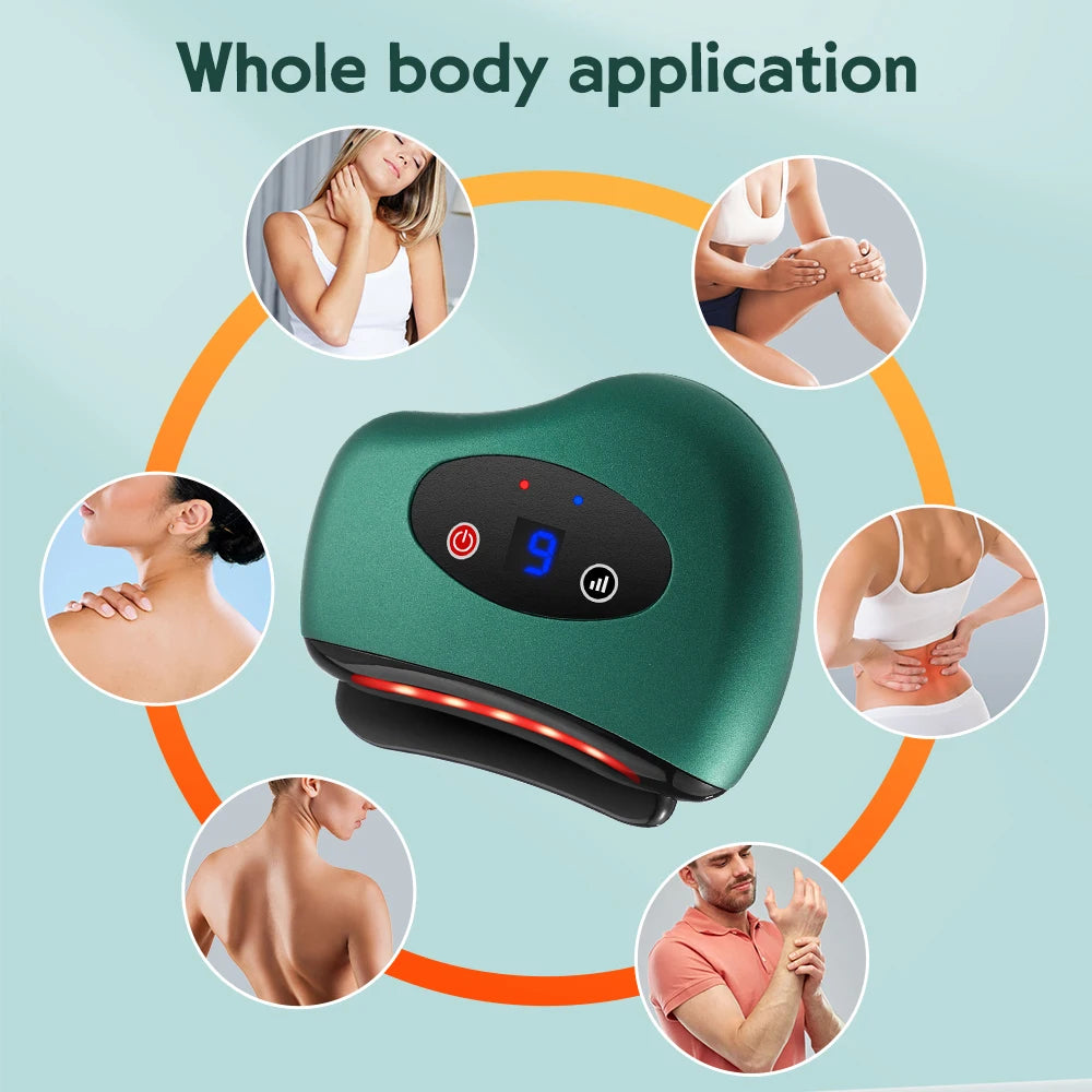 Electric Gua Sha Board Massage With Vibration Hot Compress