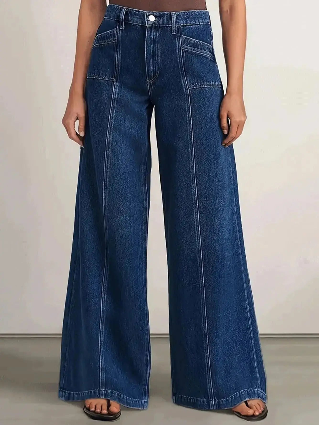 Effortless Women Wide Leg Denim Jeans Everyday Comfort