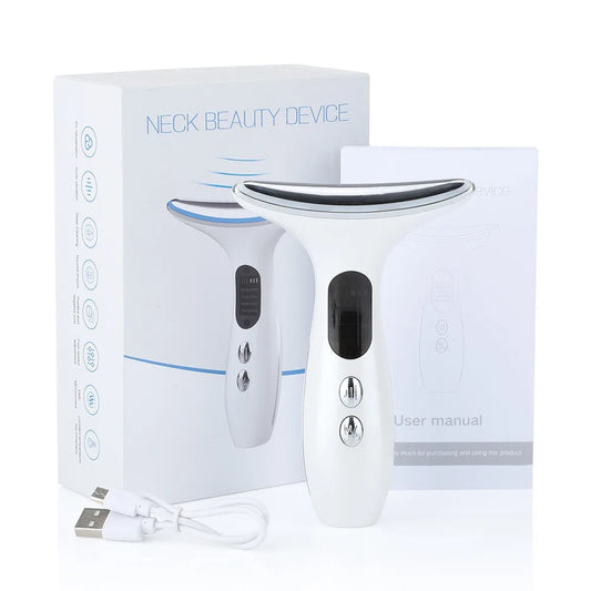 BXAE LED Face Massager Device Three Mode USB Rechargeable Portable