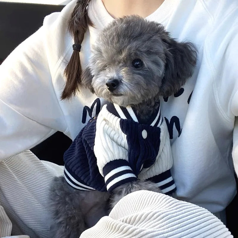 Guangdong Cute Embroidered Pet Baseball Jacket For Dogs And Cats