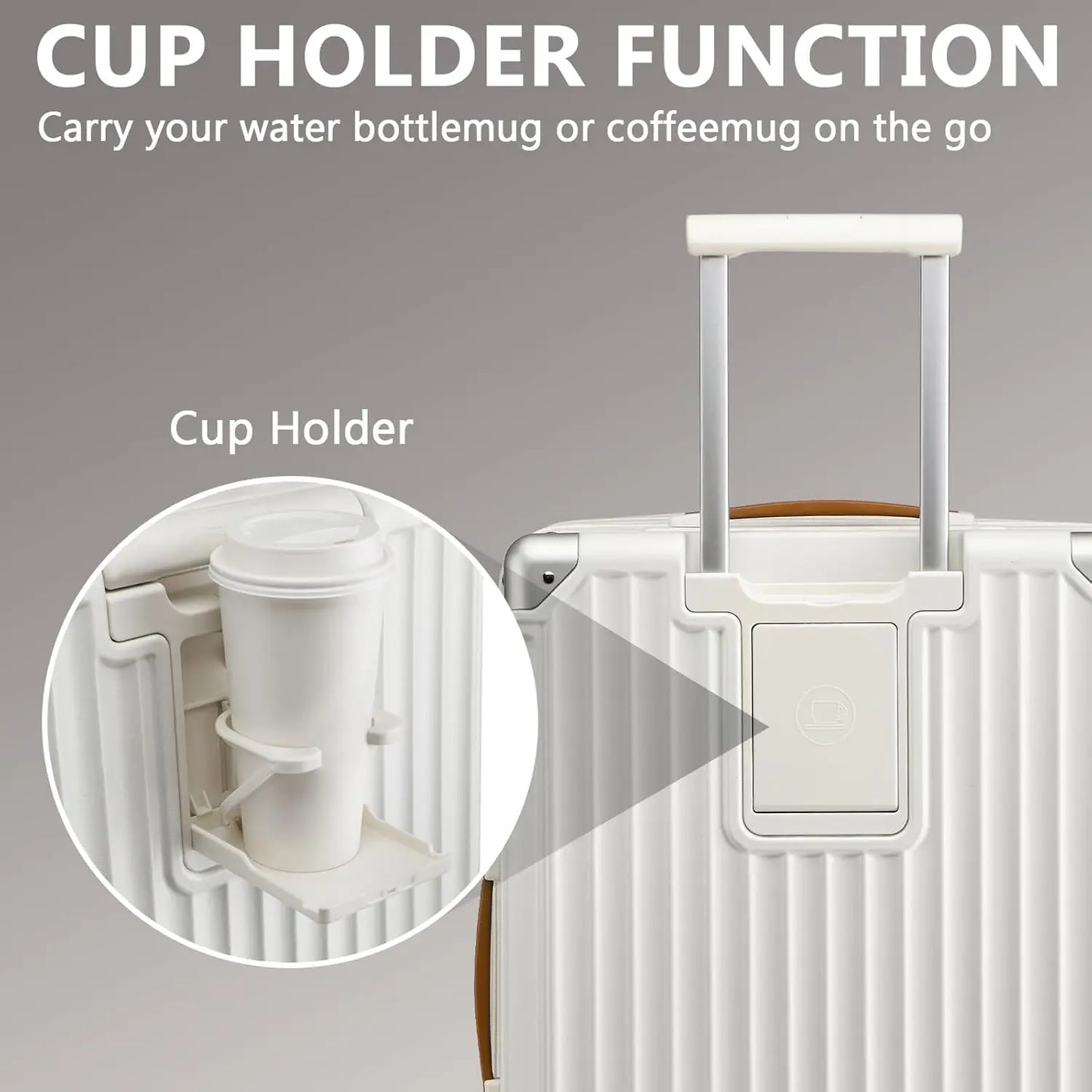 Joyway Expandable Premium Ultra Lightweight Spinner Luggage Cupholder Lock System