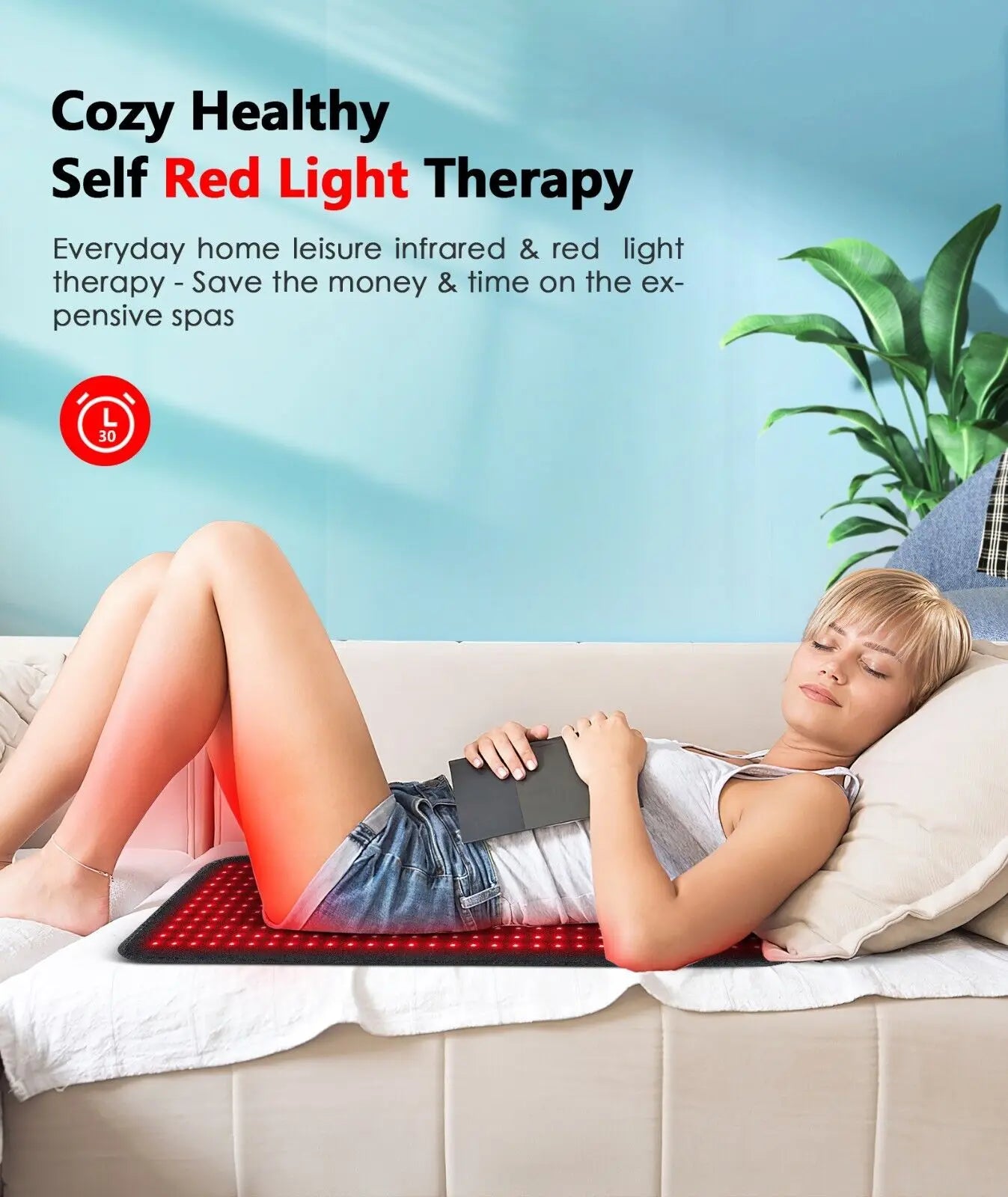Electronic LED Red Light Therapy Mat Infrared Pain Relief