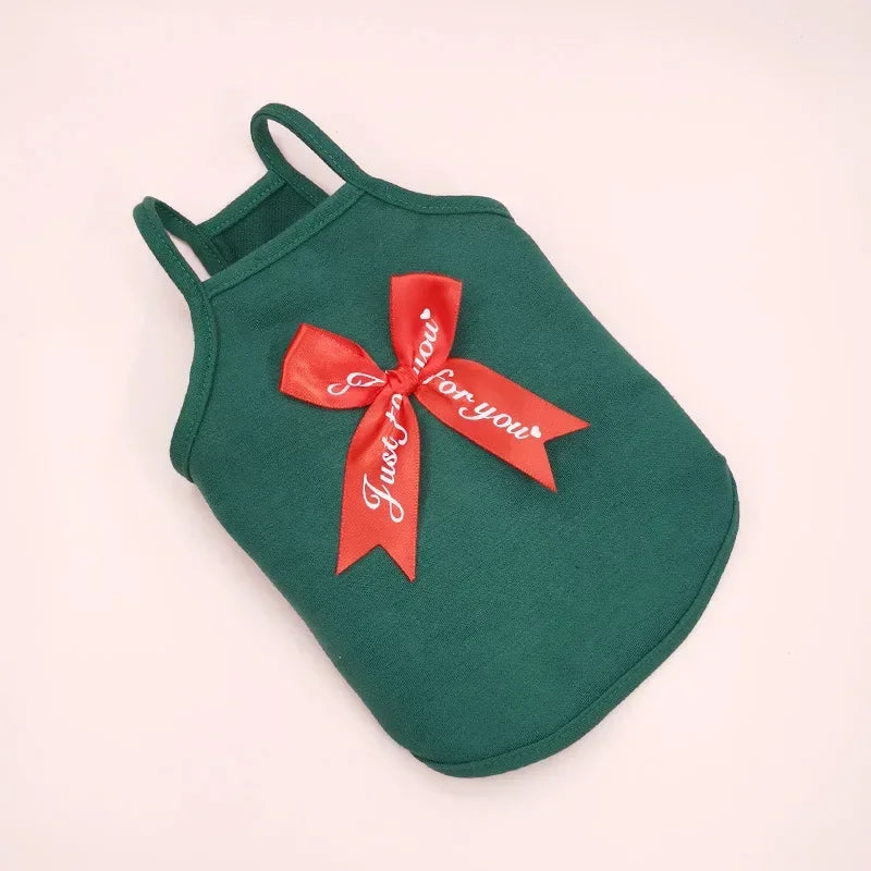 CN Guangdong Christmas Dog Strap Skirt Autumn Winter Pet Costume