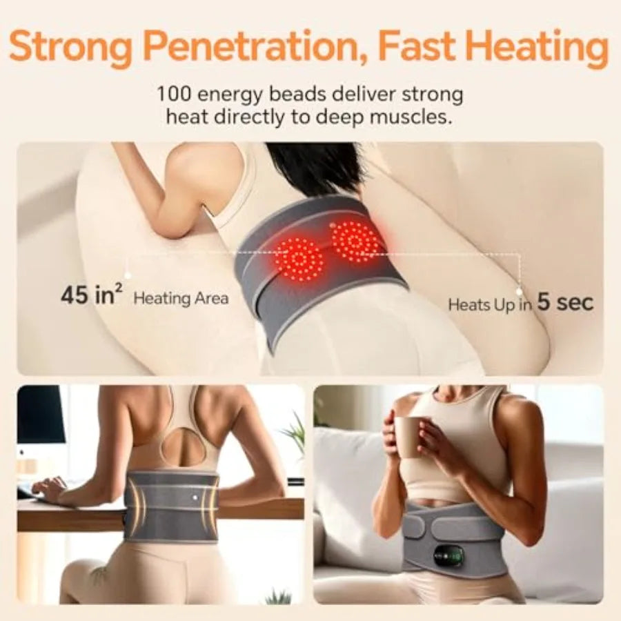 High Concerned Cordless Heating Pad for Back Massage with Vibration