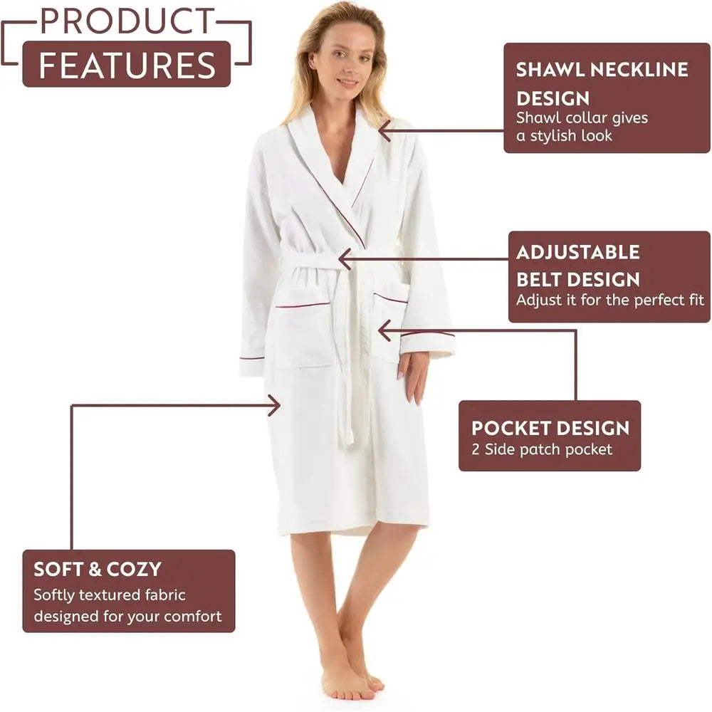 Craft of Weaving Luxury Turkish Cotton Bathrobes Unisex Spa Wear