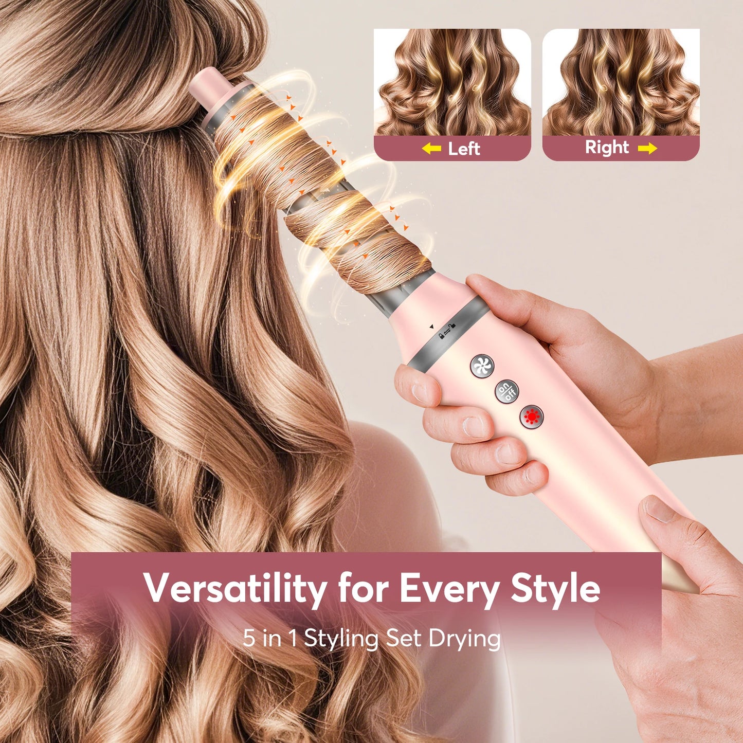 BOPCAL 5 in 1 HairStyler Travel Case 1200W DryerSystem