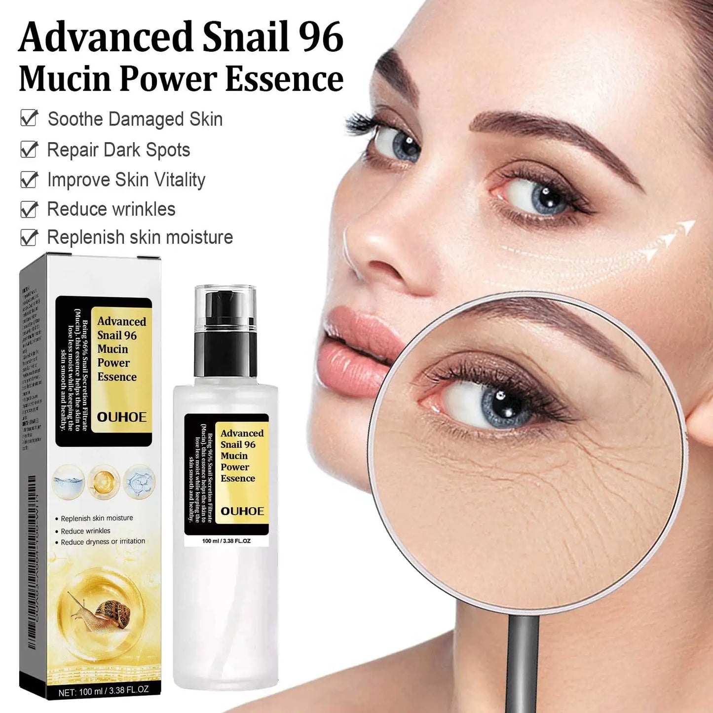 Snail Mucin Repair Essence Toner For Brightening Skin Care