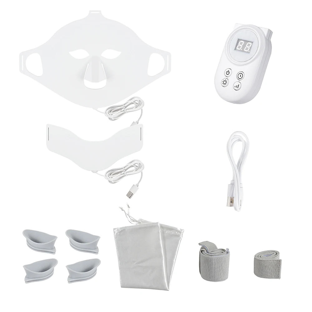 Photon Face And Neck LED Silicone Mask For Skin Rejuvenation