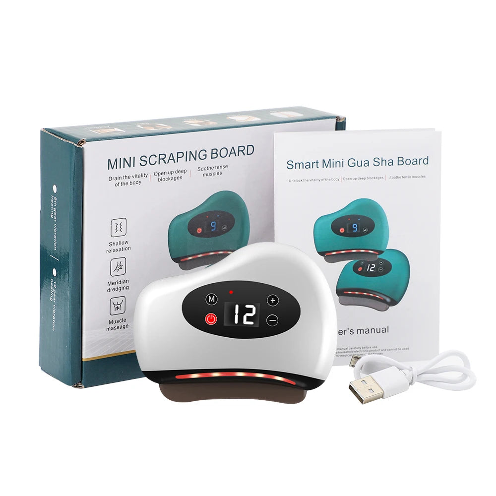 Electric Gua Sha Board Massage With Vibration Hot Compress