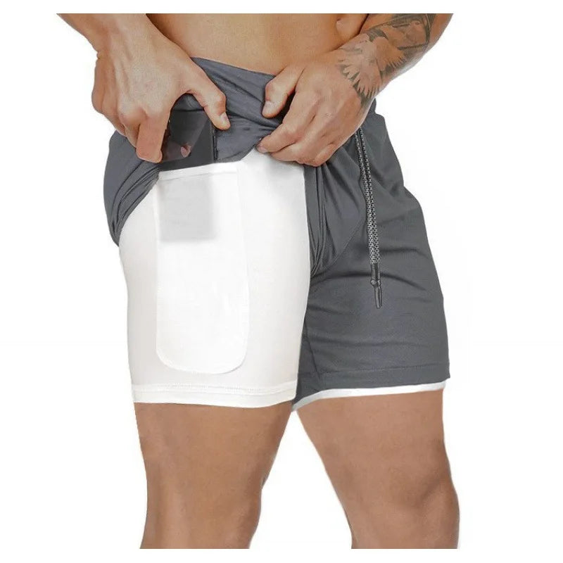 Chyxingye Camouflage 2-In-1 Running Shorts Quick Dry