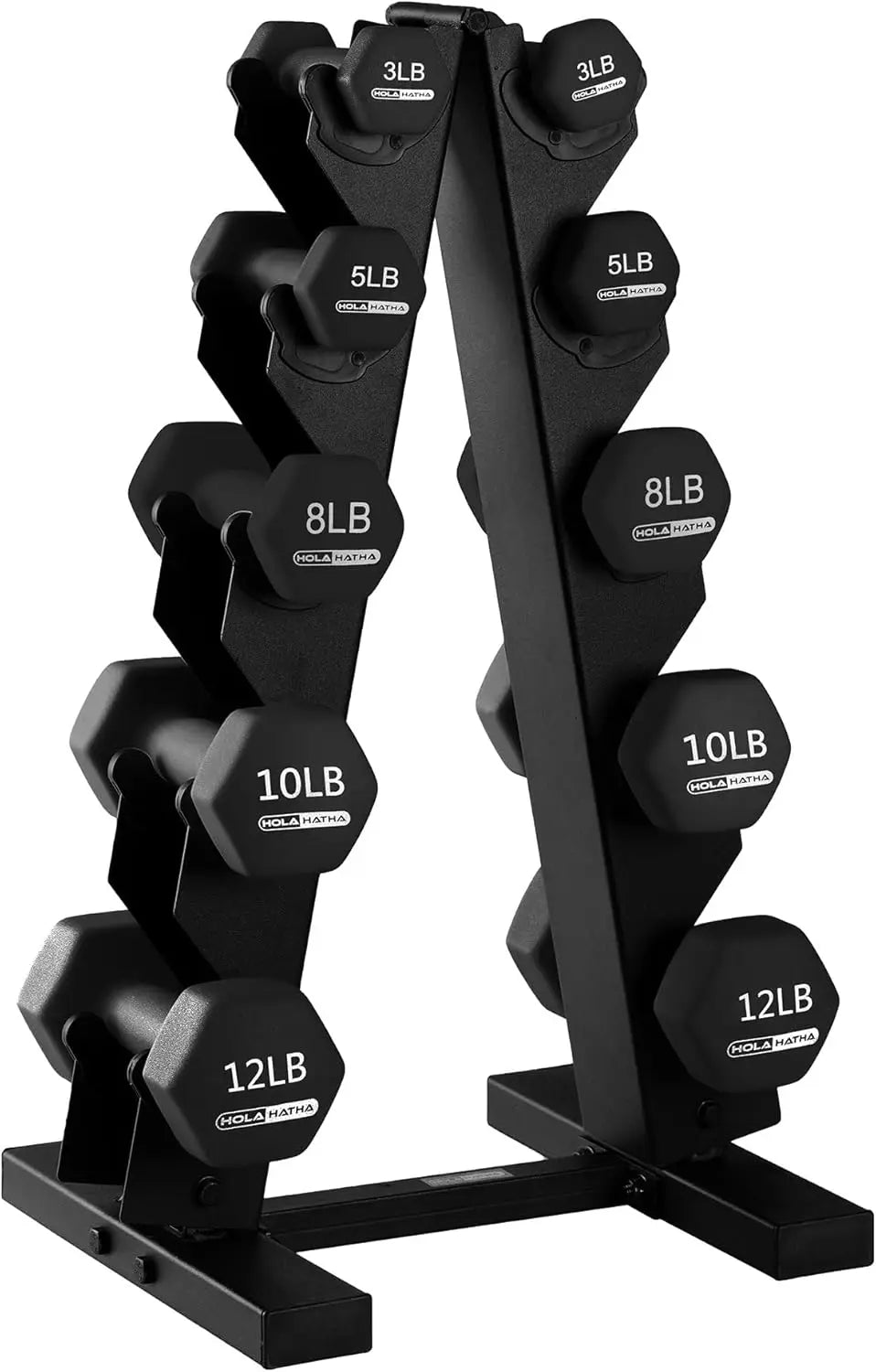 Neoprene Dumbbell Set With Rack For Home Workouts Toning